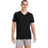 imageJockey Mens Undershirt Big ampamp Tall Classic VNeck Undershirt  12 PackBlack