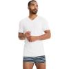 imageJockey Mens Undershirt Cotton Stretch VNeck Undershirt  3 PackDiamond White