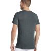imageJockey Mens Undershirt Slim Fit Cotton Stretch VNeck Undershirt  2 PackCinder Heather