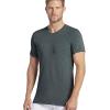 imageJockey Mens Undershirt Slim Fit Cotton Stretch VNeck Undershirt  2 PackCinder Heather