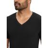 imageJockey Mens Undershirt Smooth Fit Cotton Stretch VNeck Undershirt  3 PackBlack