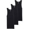 imageJockey Mens Undershirt 100 Cotton Big Man AShirt Tank  3 PackBlack