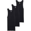 imageJockey Mens Undershirt 100 Cotton Tall Man AShirt Tank  3 PackBlack