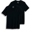 imageJockey Mens Undershirt Big Man Classic VNeck Undershirt  2 PackBlack