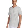 imageJockey Mens Undershirt Big Man Classic VNeck Undershirt  2 PackGrey Heather