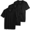 imageJockey Mens Undershirt Cotton Stretch VNeck Undershirt  3 PackBlack
