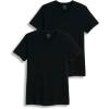 imageJockey Mens Undershirt Slim Fit Cotton Stretch VNeck Undershirt  2 PackBlack