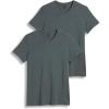 imageJockey Mens Undershirt Slim Fit Cotton Stretch VNeck Undershirt  2 PackCinder Heather