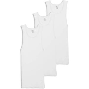 imageJockey Mens Undershirt 100 Cotton Big Man AShirt Tank  3 PackWhite