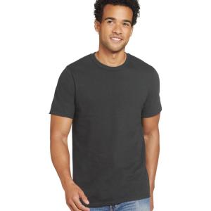 imageJockey Mens Undershirt Tall Man Made in America 100 Cotton Crew Neck TShirt  2 PackBlack