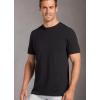 imageJockey Mens Undershirt Big ampamp Tall Classic Crew Neck Undershirt 6 PackBlack