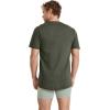 imageJockey Mens Undershirt Classic Crew Neck Undershirt  3 PackBrunswick GreenRocky BeachMalibu Red
