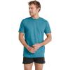 imageJockey Mens Undershirt Classic Crew Neck Undershirt  3 PackTeal SlateSilver Line BlueOcean Sky