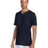 imageJockey Mens Undershirt Classic VNeck Undershirt  3 PackDiamond WhiteGrey HeatherJust Past Midnight