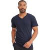 imageJockey Mens Undershirt Classic VNeck Undershirt  3 PackTrue NavyBlue StardustDusk Blue