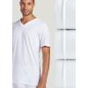 imageJockey Mens Undershirt Classic VNeck Undershirt  3 PackWhite