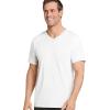 imageJockey Mens Undershirt Classic VNeck Undershirt  3 PackWhite