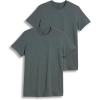 imageJockey Mens Undershirt Slim Fit Cotton Stretch Crew Neck Undershirt  2 PackCinder Heather