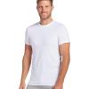 imageJockey Mens Undershirt Slim Fit Cotton Stretch Crew Neck Undershirt  2 PackWhite
