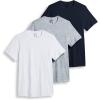 imageJockey Mens Undershirt Classic Crew Neck Undershirt  3 PackWhiteGrey HeatherJust Past Midnight