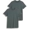 imageJockey Mens Undershirt Slim Fit Cotton Stretch Crew Neck Undershirt  2 PackCinder Heather