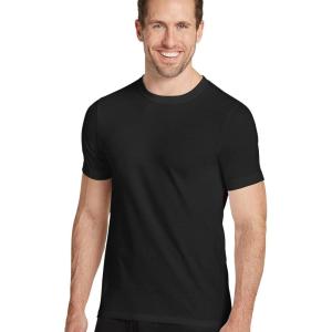 imageJockey Mens Undershirt Big ampamp Tall Classic Crew Neck Undershirt 6 PackBlack