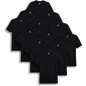 imageJockey Mens Undershirt Classic Crew Neck Undershirt  12 PackBlack