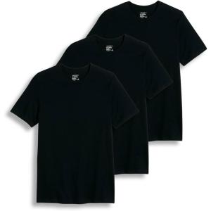 imageJockey Mens Undershirt Classic Crew Neck Undershirt  3 PackBlack
