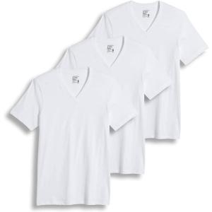 imageJockey Mens Undershirt Classic VNeck Undershirt  3 PackWhite