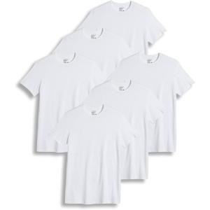 imageJockey Mens Undershirt Slim Fit Cotton Stretch Crew Neck Undershirt  6 PackWhite