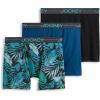 imageJockey Boys Underwear Cotton Stretch Boxer Brief  3 PackAzurite SeaOmbre TropicsBlack