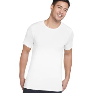 imageJockey Mens Undershirt Active Ultra Soft Modal Crew Neck UndershirtWhite