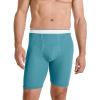 imageJockey Mens Pouch 10quot Midway Brief  2 PackCaspian SeaTeal Slate