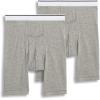 imageJockey Mens Pouch 10quot Midway Brief  2 PackGrey Heather