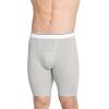 imageJockey Mens Underwear Pouch 10quot Midway Brief  6 PackGrey Heather