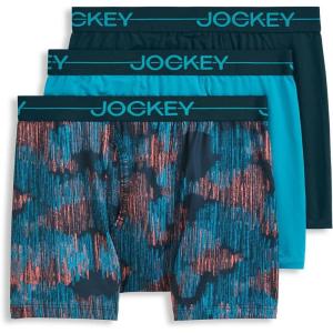imageJockey Boys Underwear Microfiber Stretch Boxer Brief  3 PackEtched EnigmaNorthern LightOcean Sky