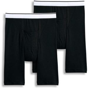 imageJockey Mens Pouch 10quot Midway Brief  2 PackBlack