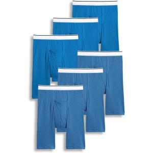 imageJockey Mens Underwear Pouch 10quot Midway Brief  6 PackBlue SpringJust Blue