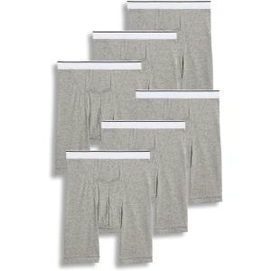 imageJockey Mens Underwear Pouch 10quot Midway Brief  6 PackGrey Heather
