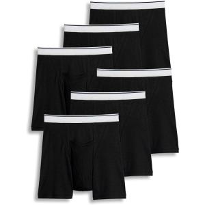 imageJockey Mens Underwear Pouch 5quot Boxer Brief  6 PackBlack