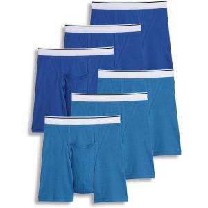 imageJockey Mens Underwear Pouch 5quot Boxer Brief  6 PackBlue SpringJust Blue