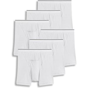imageJockey Mens Underwear Pouch 5quot Boxer Brief  6 PackWhite