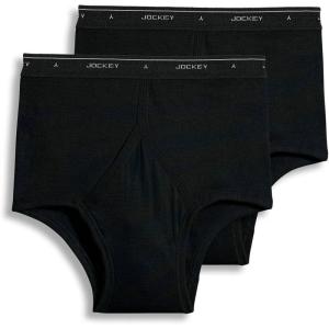 imageJockey Mens Underwear Tall Man Classic Brief  2 PackBlack