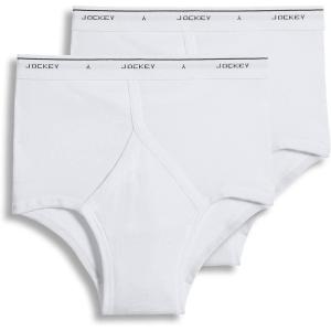 imageJockey Mens Underwear Tall Man Classic Brief  2 PackWhite