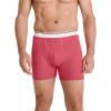 imageJockey Mens Pouch 5quot Boxer Brief  2 PackGrey HeatherMalibu Red