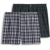 imageJockey Mens Underwear Big Man Full Cut 5quot Boxer  2 PackNavy TartanNavy Kennedy