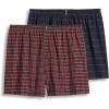 imageJockey Mens Underwear Big Man Full Cut 5quot Boxer  2 PackRed TartanNavy Windowpane