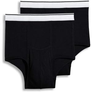 imageJockey Mens Big Man Pouch Brief  2 PackBlack
