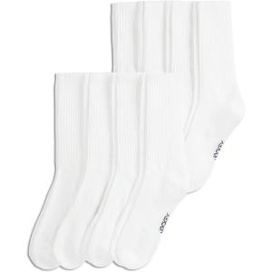 imageJockey Mens Mens Everyday Cotton Blend Crew Sock  8 PackWhite