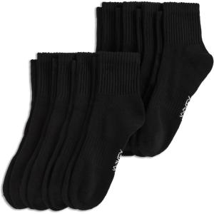 imageJockey Mens Mens Everyday Cotton Blend Quarter Sock  8 PackBlack